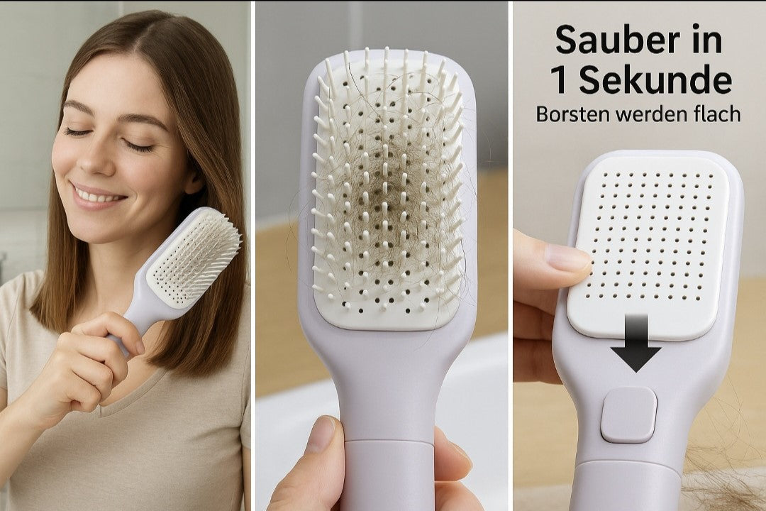 4 In 1 Self Cleaning Hair Brush